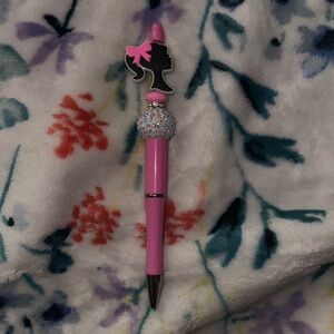 Barbie silhouette beaded pen!